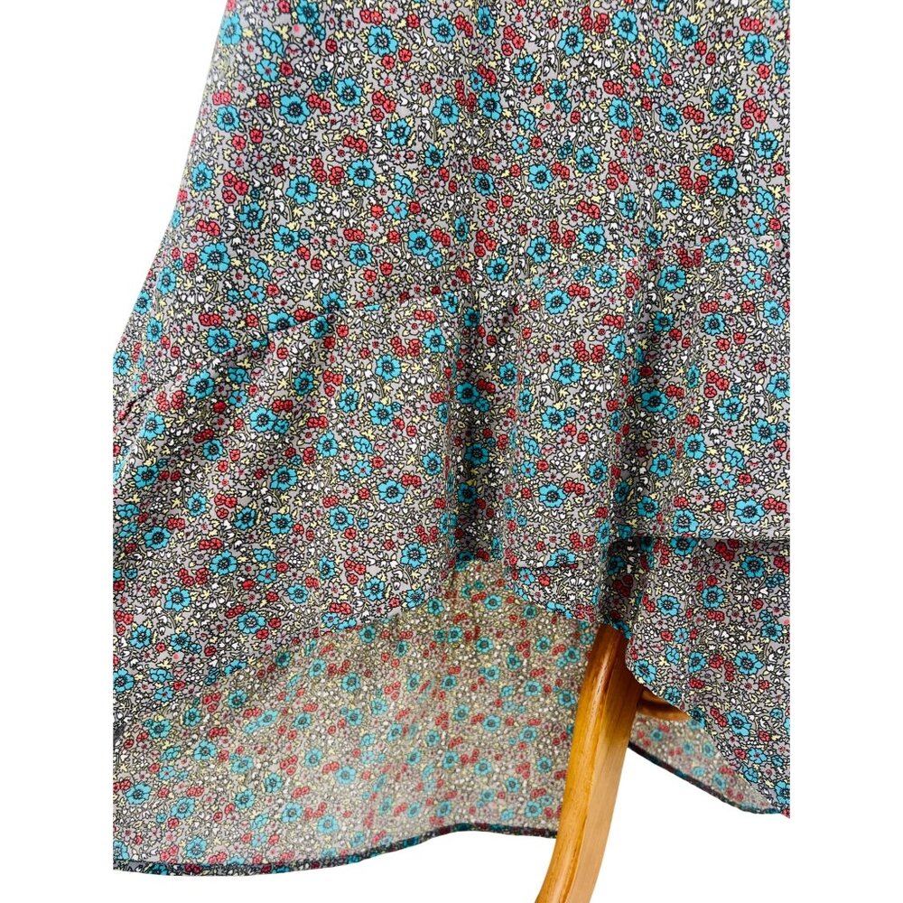 VTG Billabong Floral Strappy Back Maxi Dress | Coastal Boho Cottagecore Grunge L - Picture 4 of 16